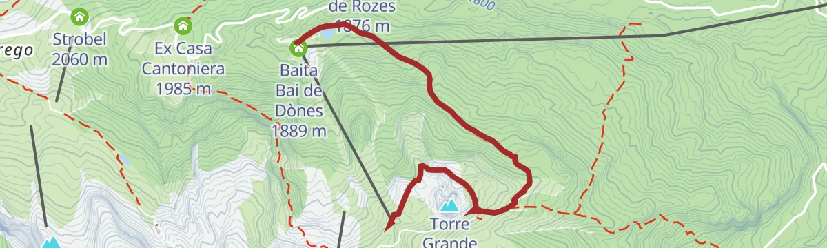 Route map: 5 Towers Trenches Tour: between history and nature